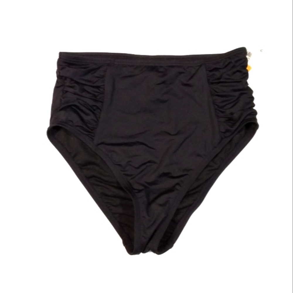 Bar III Women's High Wasted Bikini Bottoms Black S NWT
